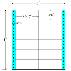 タックフォームラベル 8インチ×9インチ 12面付(1ケース500折)