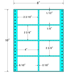 タックフォームラベル 8インチ×10インチ 8面付(1ケース500折)
