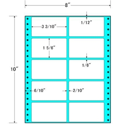 タックフォームラベル 8インチ×10インチ 10面付(1ケース500折)