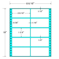 タックフォームラベル 8 6/10インチ×10インチ 10面付(1ケース500折)