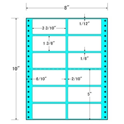 タックフォームラベル 8インチ×10インチ 12面付(1ケース500折)