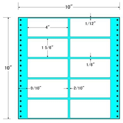 タックフォームラベル 10インチ×10インチ 10面付(1ケース500折)