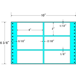 タックフォームラベル 10インチ×6 3/6インチ 6面付(1ケース1000折)