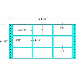 タックフォームラベル 12 5/10インチ×6 3/6インチ 9面付(1ケース1000折)