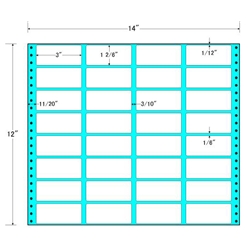 タックフォームラベル 14インチ×12インチ 32面付(1ケース500折)