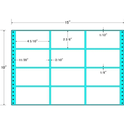 タックフォームラベル 15インチ×10インチ 12面付(1ケース500折)