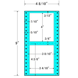 タックフォームラベル 4 8/10インチ×9インチ 2面付(1ケース1000折)
