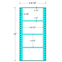 タックフォームラベル 5 9/10インチ×12インチ 4面付(1ケース1000折)