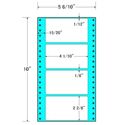 タックフォームラベル 5 6/10インチ×10インチ 4面付(1ケース1000折)
