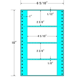 タックフォームラベル 6 5/10インチ×10インチ 4面付(1ケース1000折)