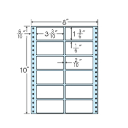 タックフォームラベル 8インチ×10インチ 12面付(1ケース500折)