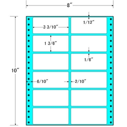 タックフォームラベル 8インチ×10インチ 12面付(1ケース500折)
