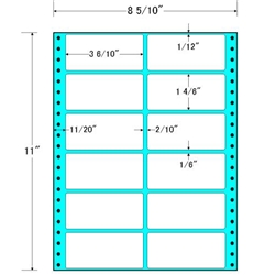 タックフォームラベル 8 5/10インチ×11インチ 12面付(1ケース500折)