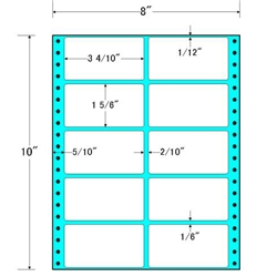 タックフォームラベル 8インチ×10インチ 10面付(1ケース500折)