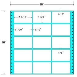 タックフォームラベル 10インチ×10インチ 15面付(1ケース500折)