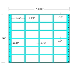 タックフォームラベル 12 5/10インチ×10インチ 24面付(1ケース500折)