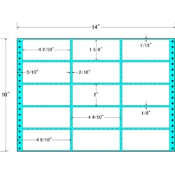 タックフォームラベル 14インチ×10インチ 15面付(1ケース500折)