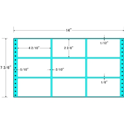 タックフォームラベル 14インチ×7 3/6インチ 9面付(1ケース1000折)