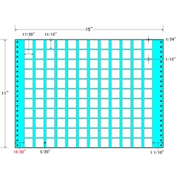 タックフォームラベル 15インチ×11インチ 132面付(1ケース500折)