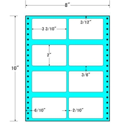 タックフォームラベル 8インチ×10インチ 8面付(1ケース500折)