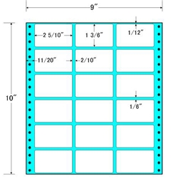 タックフォームラベル 9インチ×10インチ 18面付(1ケース500折)