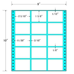 タックフォームラベル 9インチ×10インチ 15面付(1ケース500折)