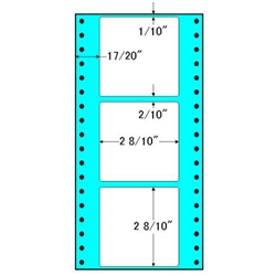 タックフォームラベル 4 5/10インチ×9インチ 3面付(1ケース1000折)