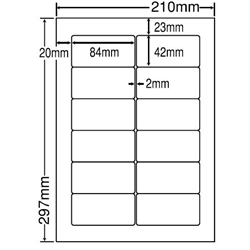 シートカットラベル A4版 12面付(1ケース500シート)