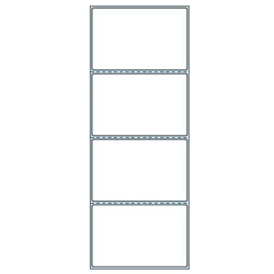 PDラベルBタイプ ヨコ4面付(サーマルプリンタ対応)(2000折)