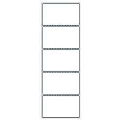 PDラベルAタイプ ヨコ5面付(再剥離タイプ)(サーマルプリンタ対応)(2000折)