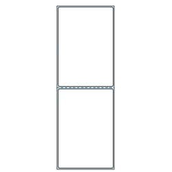 PDラベルCタイプ タテ2面付(再剥離タイプ)(サーマルプリンタ対応)(2000折)