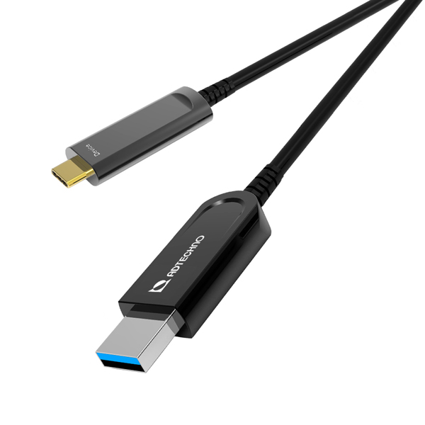 10Gbps対応光ファイバUSBケーブル A-C 15m