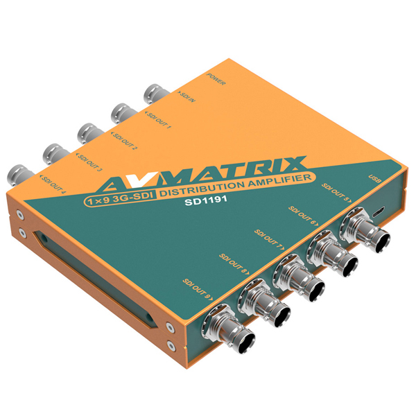 リクロック搭載3G-SDI 9分配器