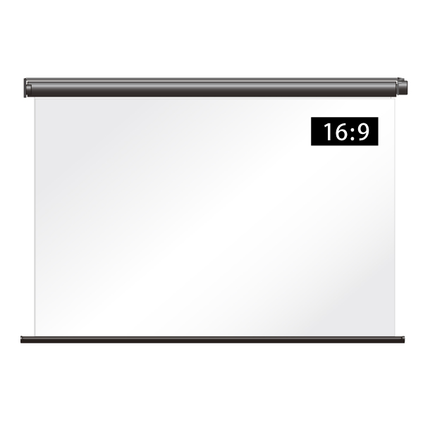 電動タイプケースなし リア投影スクリーン ワイド100インチ