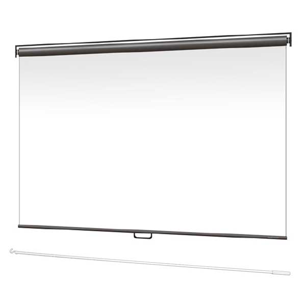 スプリングスクリーン 引っ掛け棒タイプ 16:9 80インチ