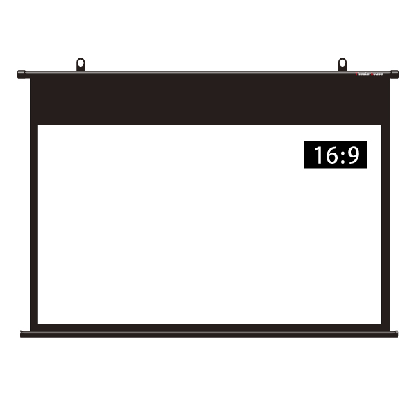 掛け軸型スクリーン ワイド80インチ ブラックマスク付き