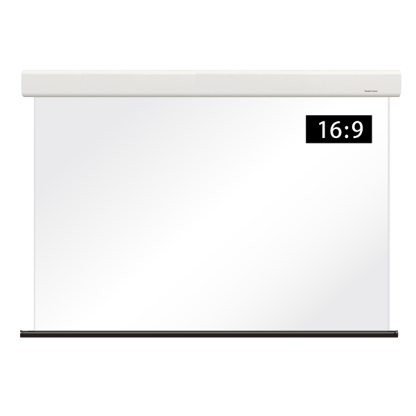 電動タイプケースつき リア投影スクリーン ワイド80インチ