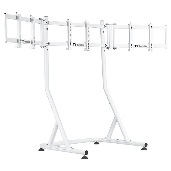 Triple Racing Monitor Stand/Steel/White