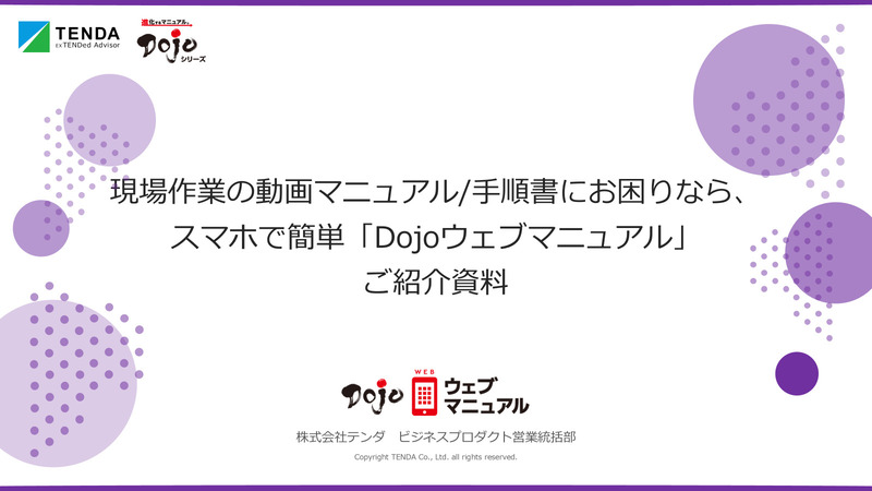 Dojoウェブマニュアル ビジネスプラン250User　年間利用