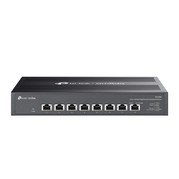 Omada 10Gポート×8 アンマネージスイッチ（ラックマウント対応）