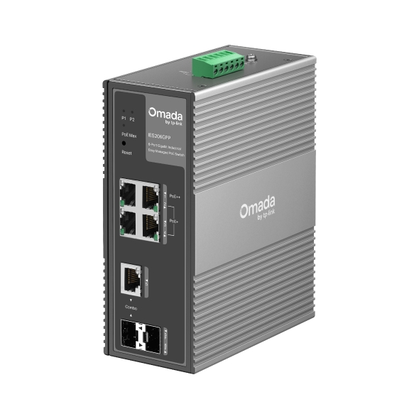 Omada ギガビットポート×6 産業用イージーマネージスイッチ（PoE+ポート×3＆PoE++ポート×1搭載）