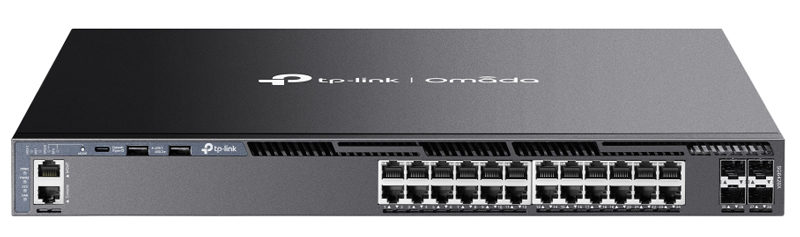 Omada ギガビットポート×24 / 10Gスロット×4 スタッカブルL3マネージスイッチ