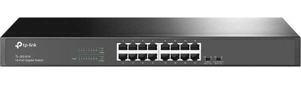 ギガビットポート×16 アンマネージスイッチ（ラックマウント対応）