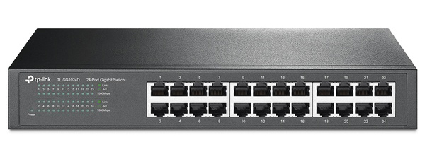 ギガビットポート×24 アンマネージスイッチ（ラックマウント対応）