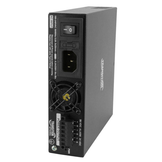 単体型産業用AC/DC電源ユニット 動作温度拡張版 （最大出力345W、DC56VおよびDC24Vデュアル出力対応）、動作温度：-20℃～+70℃