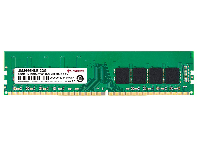 32GB JM DDR4 2666 U-DIMM 2Rx8 2Gx8 CL19 1.2V