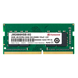 8GB JM DDR4 2666 SO-DIMM 1Rx8 1Gx8 CL19 1.2V