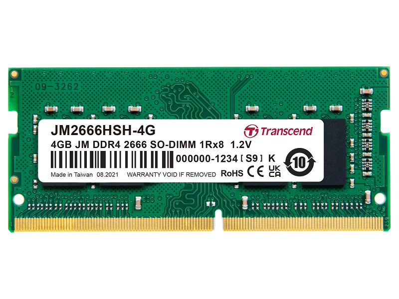 PC4-21300 (DDR4-2666) 対応 260ピン CL19 1.2V DDR4 SO-DIMM 4GB