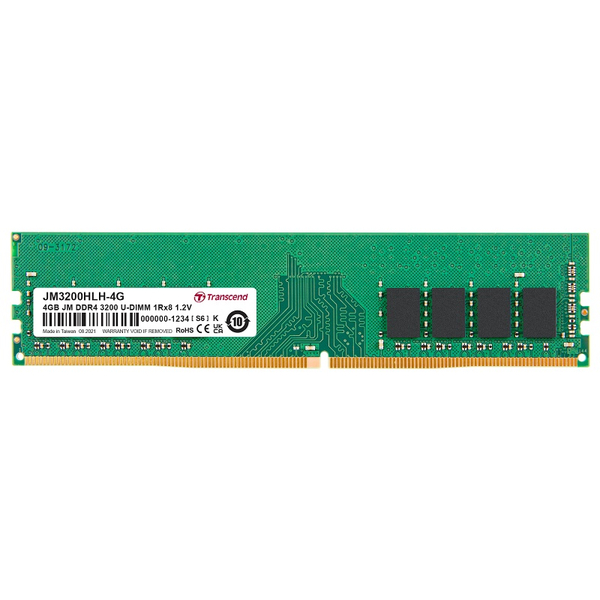 PC4-25600 (DDR4-3200) 対応 288ピン CL22 1.2V DDR4 U-DIMM 4GB