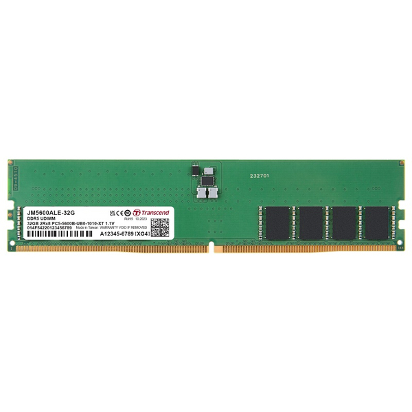 PC5-44800 (DDR5-5600) 対応 288ピン CL46 1.1V DDR5 U-DIMM 32GB